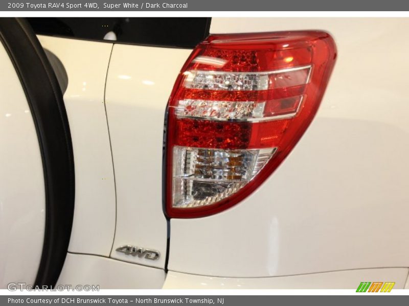 Super White / Dark Charcoal 2009 Toyota RAV4 Sport 4WD