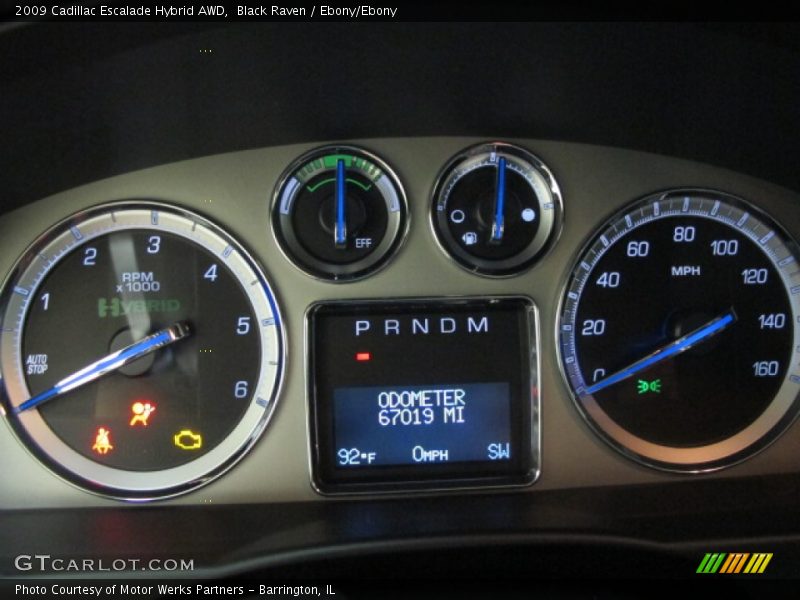 Black Raven / Ebony/Ebony 2009 Cadillac Escalade Hybrid AWD