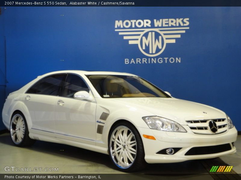Alabaster White / Cashmere/Savanna 2007 Mercedes-Benz S 550 Sedan