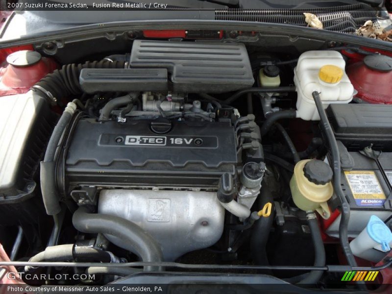 Fusion Red Metallic / Grey 2007 Suzuki Forenza Sedan