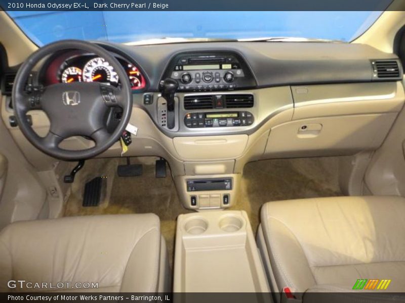 Dark Cherry Pearl / Beige 2010 Honda Odyssey EX-L