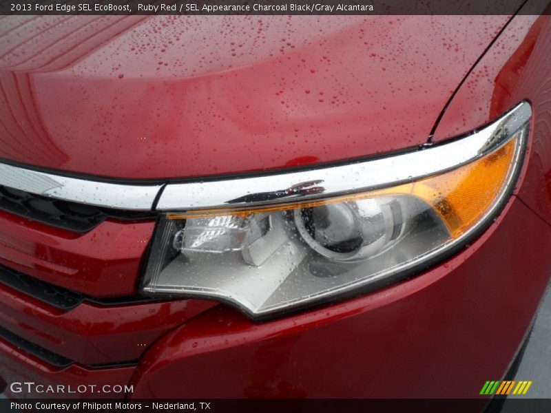Ruby Red / SEL Appearance Charcoal Black/Gray Alcantara 2013 Ford Edge SEL EcoBoost