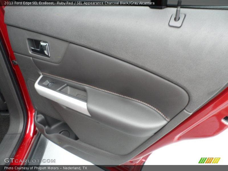 Ruby Red / SEL Appearance Charcoal Black/Gray Alcantara 2013 Ford Edge SEL EcoBoost