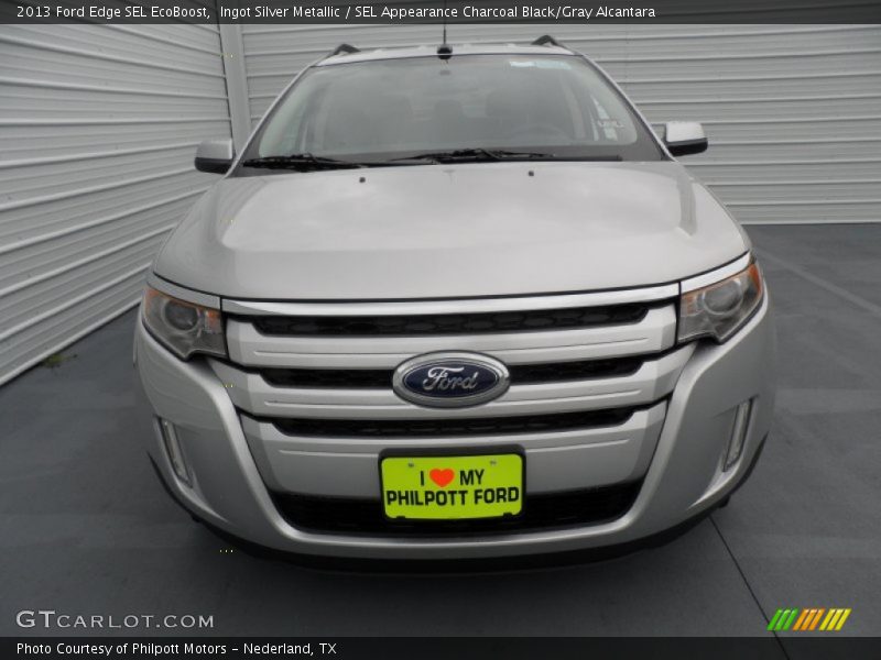 Ingot Silver Metallic / SEL Appearance Charcoal Black/Gray Alcantara 2013 Ford Edge SEL EcoBoost