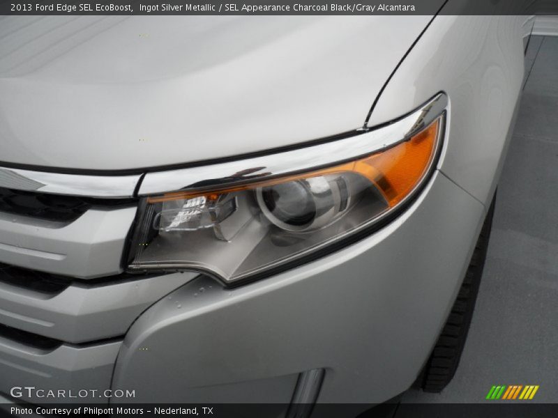 Ingot Silver Metallic / SEL Appearance Charcoal Black/Gray Alcantara 2013 Ford Edge SEL EcoBoost
