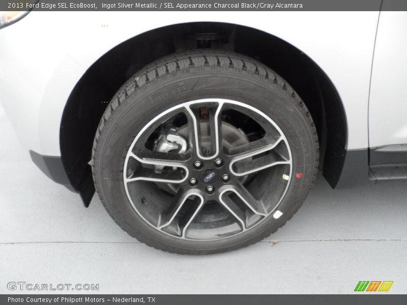 Ingot Silver Metallic / SEL Appearance Charcoal Black/Gray Alcantara 2013 Ford Edge SEL EcoBoost
