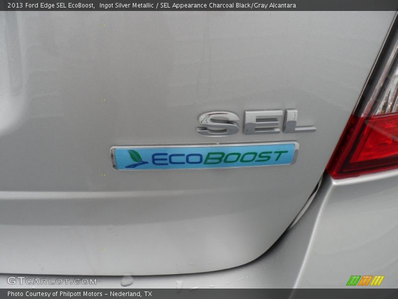 Ingot Silver Metallic / SEL Appearance Charcoal Black/Gray Alcantara 2013 Ford Edge SEL EcoBoost