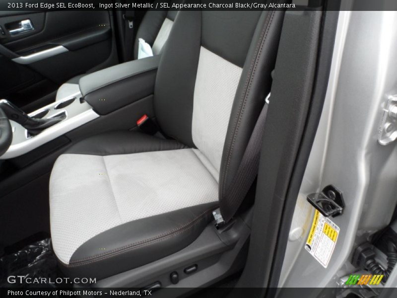 Ingot Silver Metallic / SEL Appearance Charcoal Black/Gray Alcantara 2013 Ford Edge SEL EcoBoost