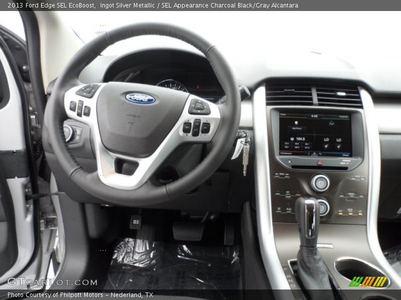 Ingot Silver Metallic / SEL Appearance Charcoal Black/Gray Alcantara 2013 Ford Edge SEL EcoBoost