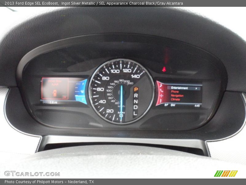 Ingot Silver Metallic / SEL Appearance Charcoal Black/Gray Alcantara 2013 Ford Edge SEL EcoBoost
