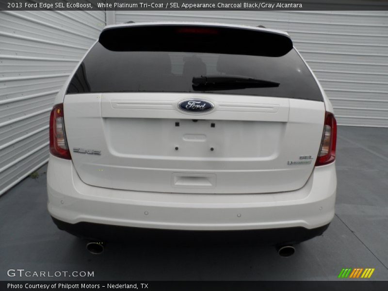 White Platinum Tri-Coat / SEL Appearance Charcoal Black/Gray Alcantara 2013 Ford Edge SEL EcoBoost