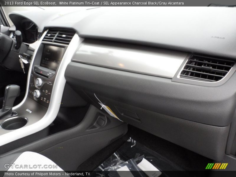 White Platinum Tri-Coat / SEL Appearance Charcoal Black/Gray Alcantara 2013 Ford Edge SEL EcoBoost