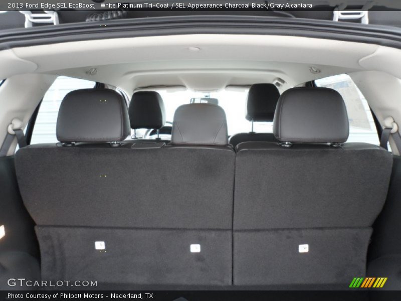 White Platinum Tri-Coat / SEL Appearance Charcoal Black/Gray Alcantara 2013 Ford Edge SEL EcoBoost