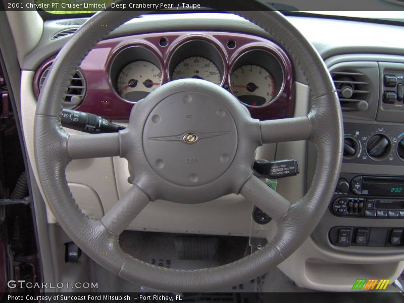 Deep Cranberry Pearl / Taupe 2001 Chrysler PT Cruiser Limited