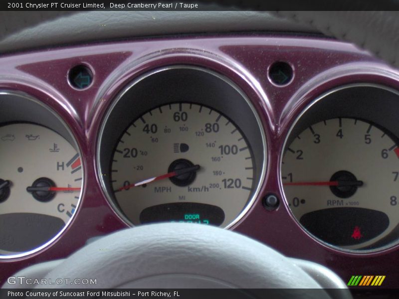 Deep Cranberry Pearl / Taupe 2001 Chrysler PT Cruiser Limited