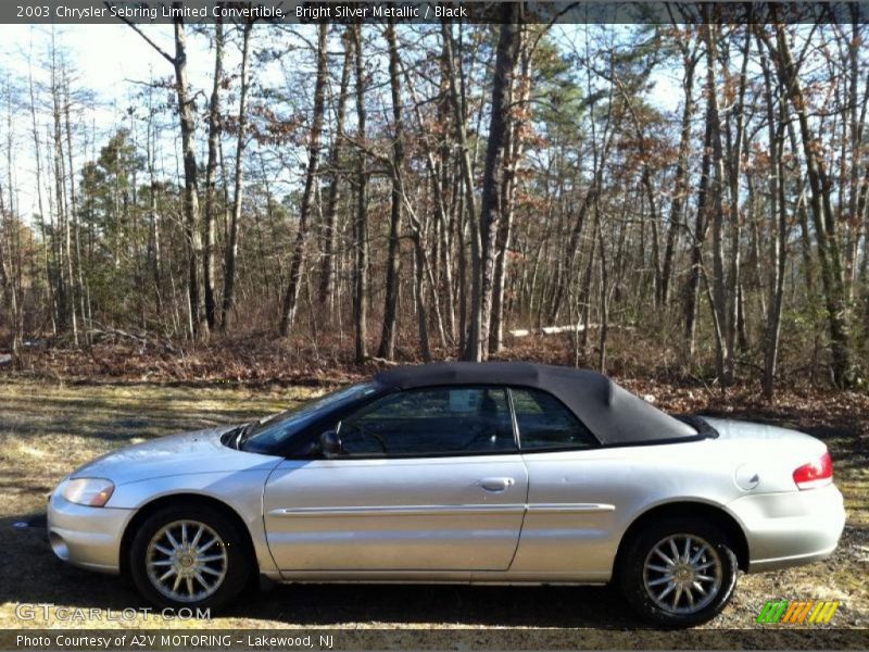 Bright Silver Metallic / Black 2003 Chrysler Sebring Limited Convertible