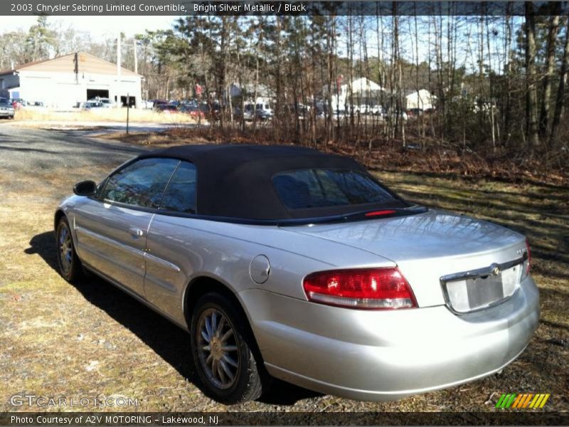 Bright Silver Metallic / Black 2003 Chrysler Sebring Limited Convertible