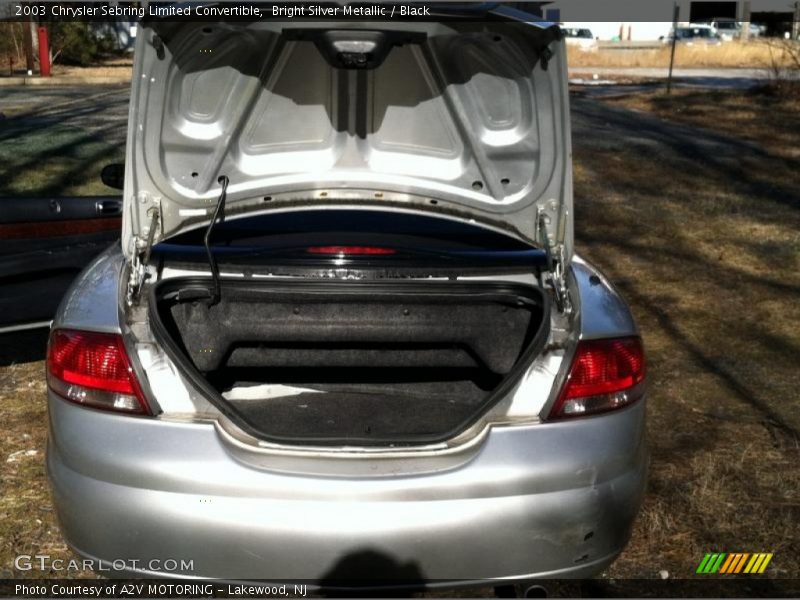 Bright Silver Metallic / Black 2003 Chrysler Sebring Limited Convertible