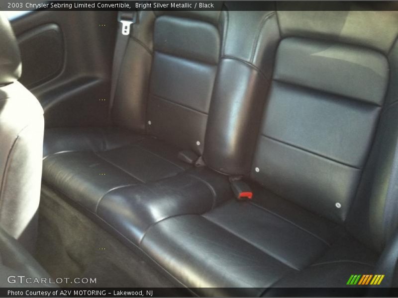 Rear Seat of 2003 Sebring Limited Convertible