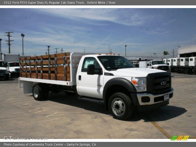 Front 3/4 View of 2012 F550 Super Duty XL Regular Cab Stake Truck