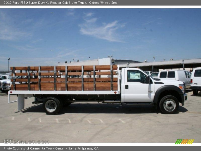  2012 F550 Super Duty XL Regular Cab Stake Truck Oxford White