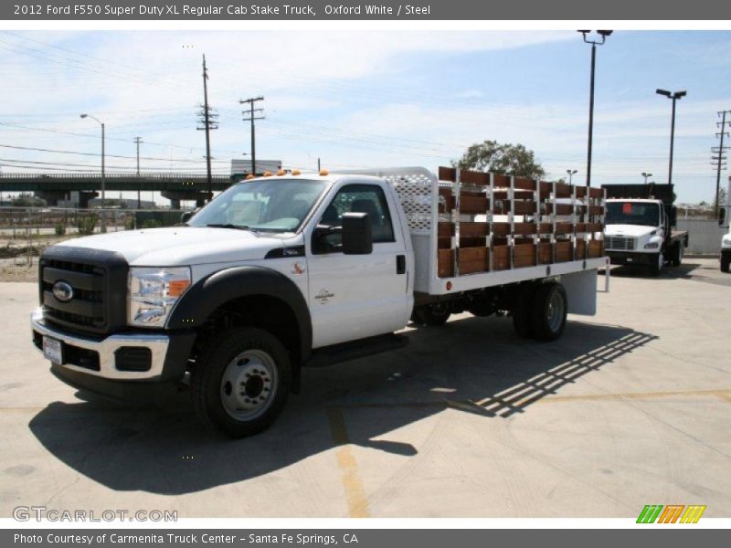 Oxford White / Steel 2012 Ford F550 Super Duty XL Regular Cab Stake Truck