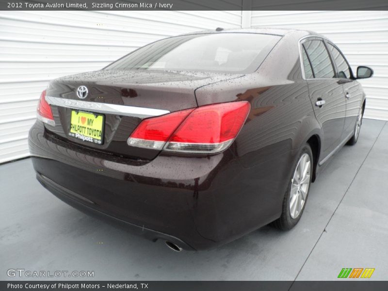 Sizzling Crimson Mica / Ivory 2012 Toyota Avalon Limited