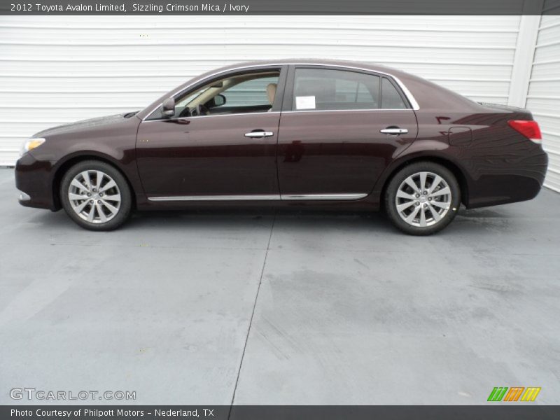 Sizzling Crimson Mica / Ivory 2012 Toyota Avalon Limited
