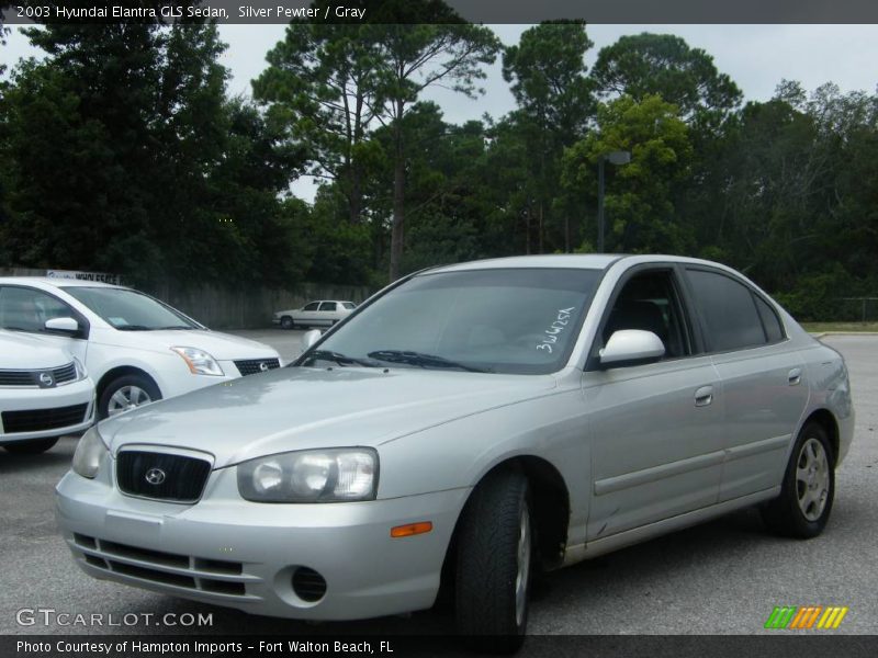 Silver Pewter / Gray 2003 Hyundai Elantra GLS Sedan