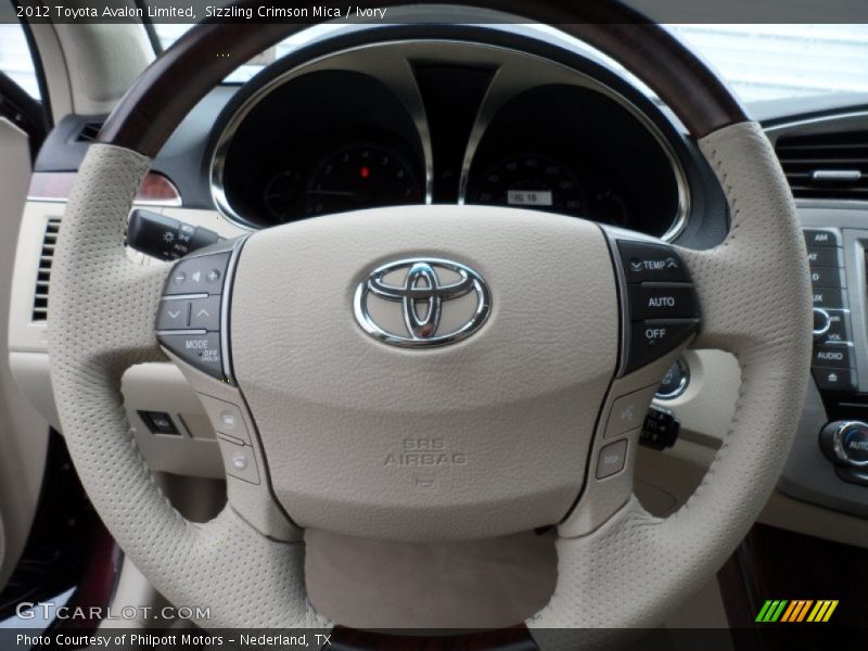 Sizzling Crimson Mica / Ivory 2012 Toyota Avalon Limited
