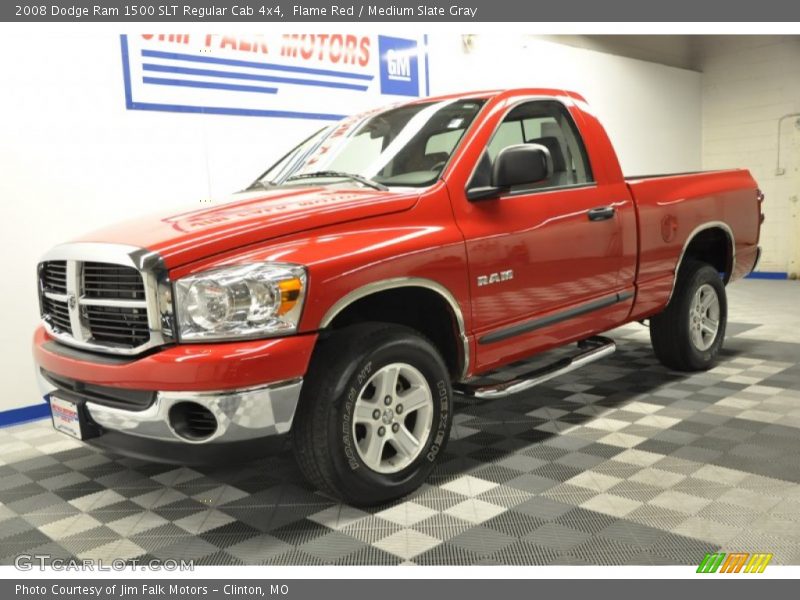 Flame Red / Medium Slate Gray 2008 Dodge Ram 1500 SLT Regular Cab 4x4
