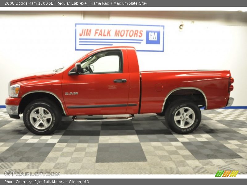 Flame Red / Medium Slate Gray 2008 Dodge Ram 1500 SLT Regular Cab 4x4