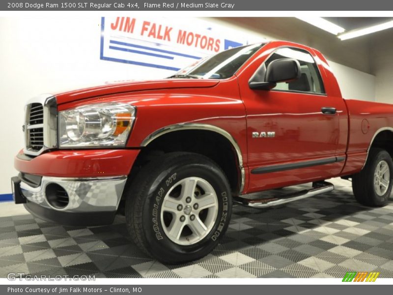 Flame Red / Medium Slate Gray 2008 Dodge Ram 1500 SLT Regular Cab 4x4