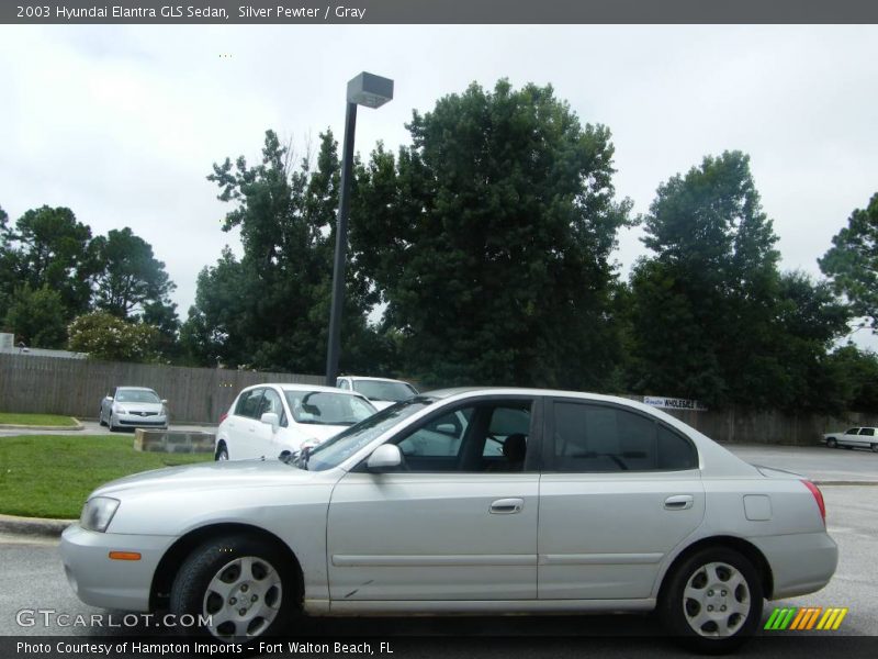 Silver Pewter / Gray 2003 Hyundai Elantra GLS Sedan