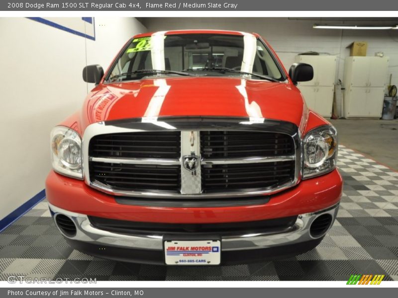 Flame Red / Medium Slate Gray 2008 Dodge Ram 1500 SLT Regular Cab 4x4