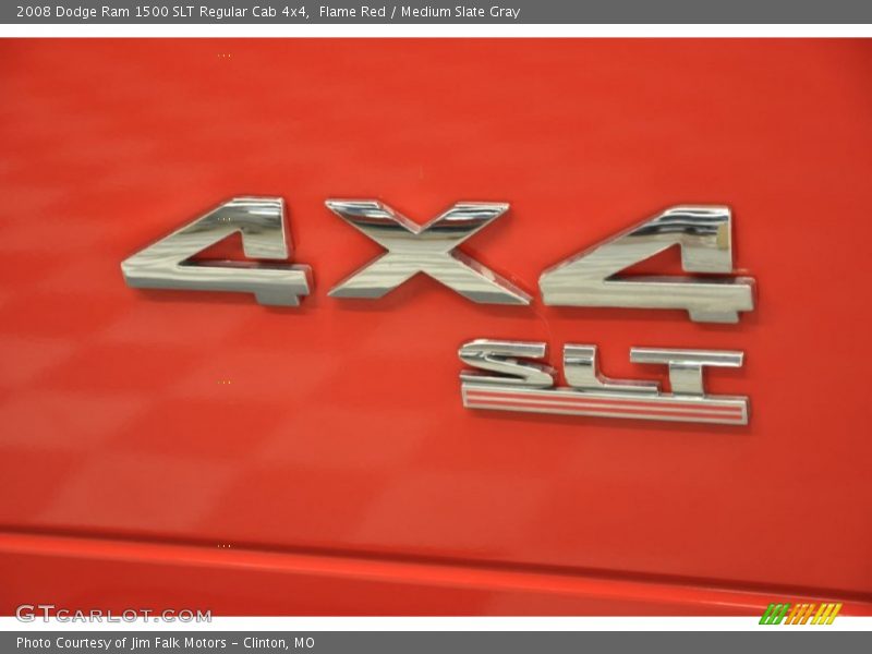 Flame Red / Medium Slate Gray 2008 Dodge Ram 1500 SLT Regular Cab 4x4