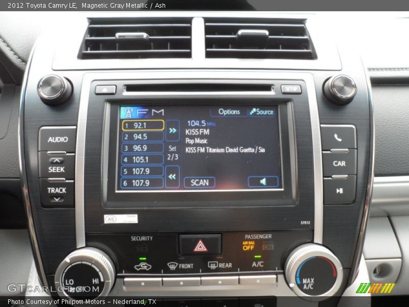 Magnetic Gray Metallic / Ash 2012 Toyota Camry LE