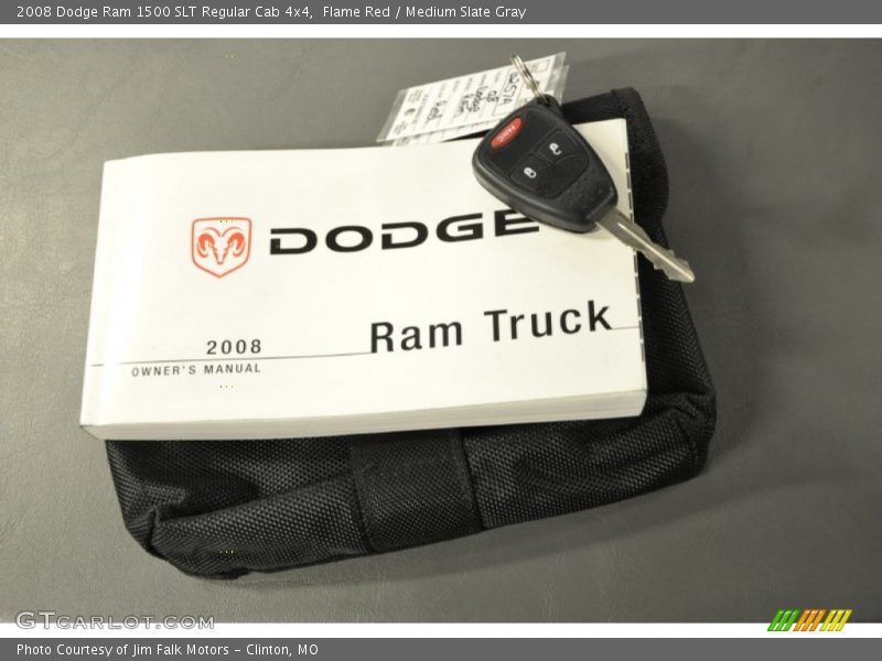 Flame Red / Medium Slate Gray 2008 Dodge Ram 1500 SLT Regular Cab 4x4