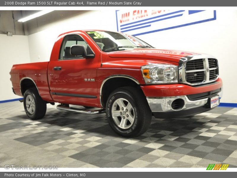Flame Red / Medium Slate Gray 2008 Dodge Ram 1500 SLT Regular Cab 4x4
