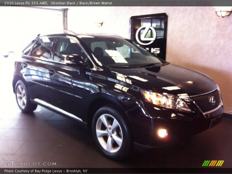Obsidian Black / Black/Brown Walnut 2010 Lexus RX 350 AWD