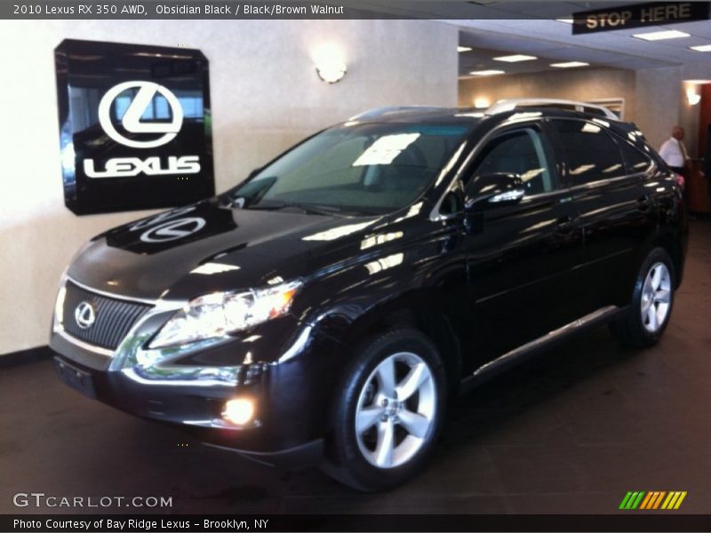 Obsidian Black / Black/Brown Walnut 2010 Lexus RX 350 AWD