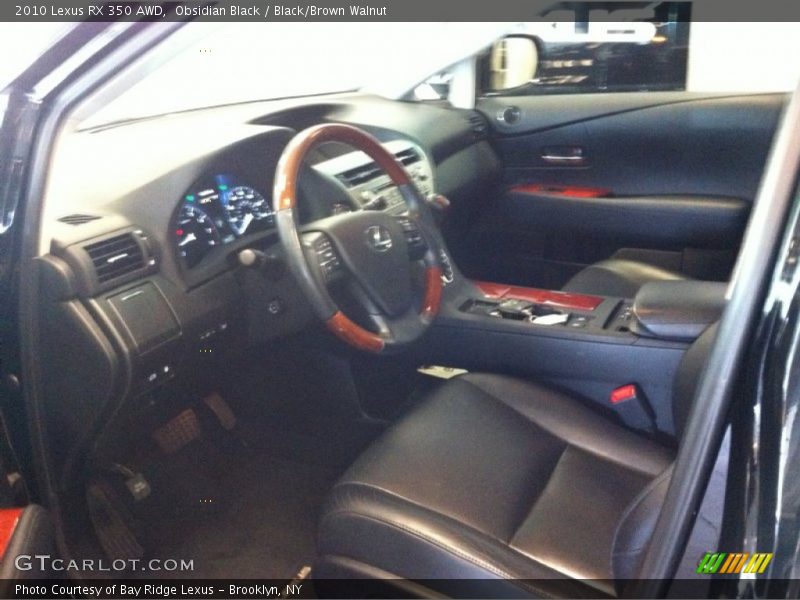 Obsidian Black / Black/Brown Walnut 2010 Lexus RX 350 AWD