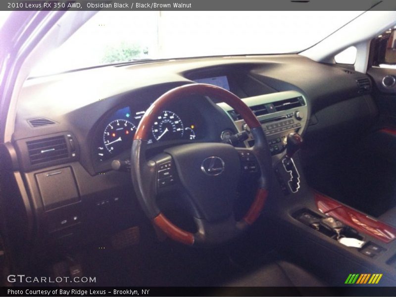 Obsidian Black / Black/Brown Walnut 2010 Lexus RX 350 AWD