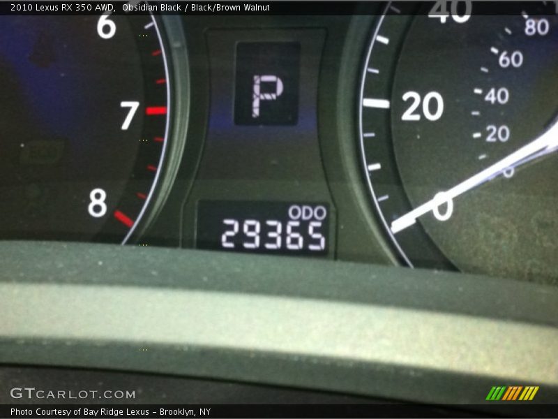 Obsidian Black / Black/Brown Walnut 2010 Lexus RX 350 AWD