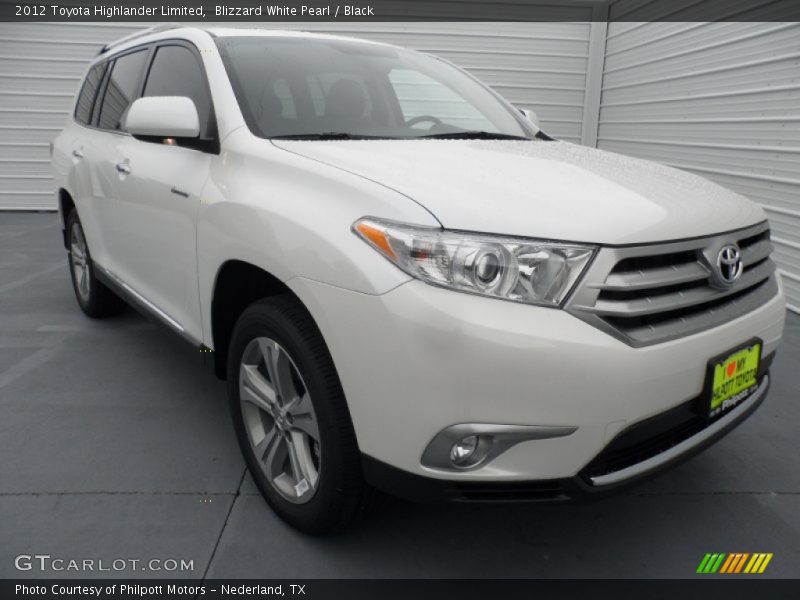 Blizzard White Pearl / Black 2012 Toyota Highlander Limited