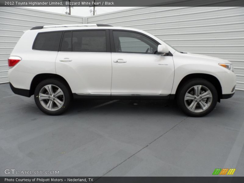 Blizzard White Pearl / Black 2012 Toyota Highlander Limited