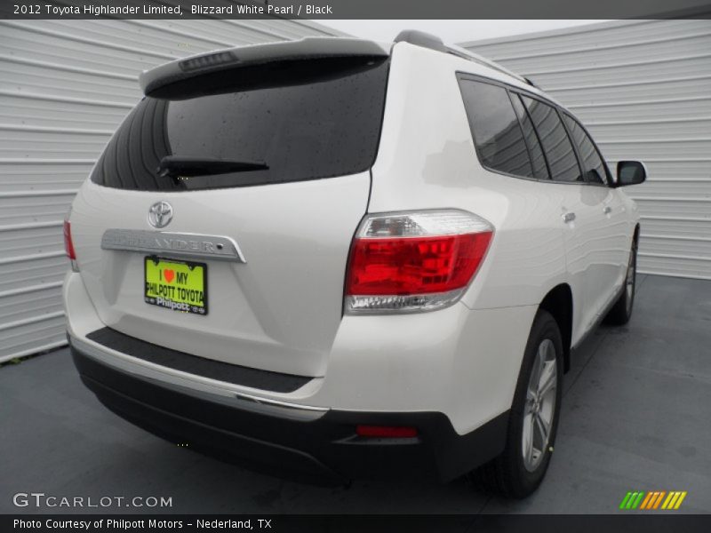 Blizzard White Pearl / Black 2012 Toyota Highlander Limited