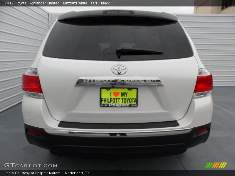 Blizzard White Pearl / Black 2012 Toyota Highlander Limited