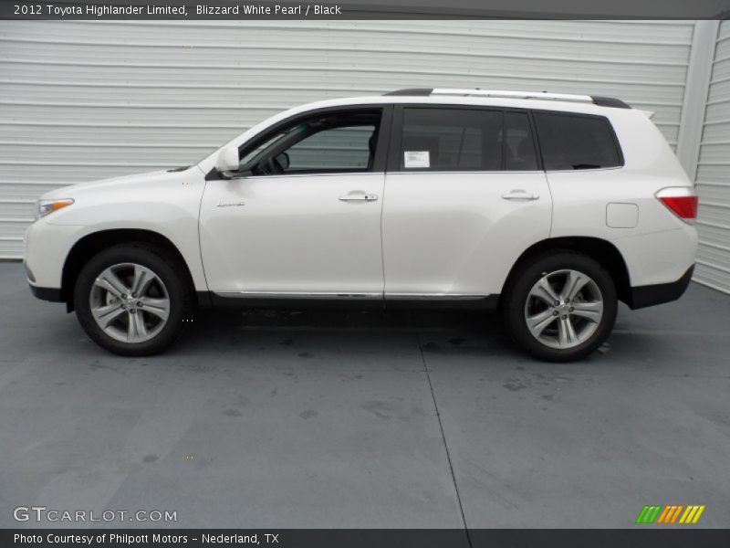 Blizzard White Pearl / Black 2012 Toyota Highlander Limited