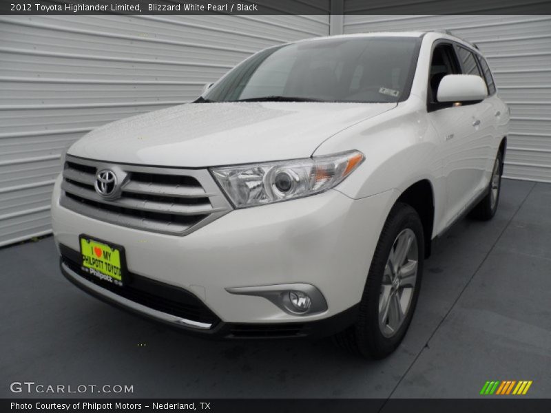Blizzard White Pearl / Black 2012 Toyota Highlander Limited